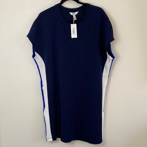 Spanx Airessential Colorblock Mini T-shirt Crewneck Mini Dress Blue NWT size 1X